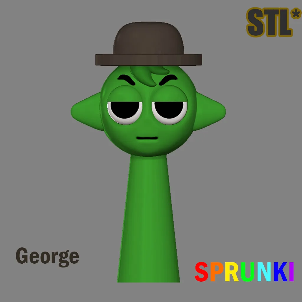 3D Sprunki Incredibox George Sprunki STL 3D Character Fanart