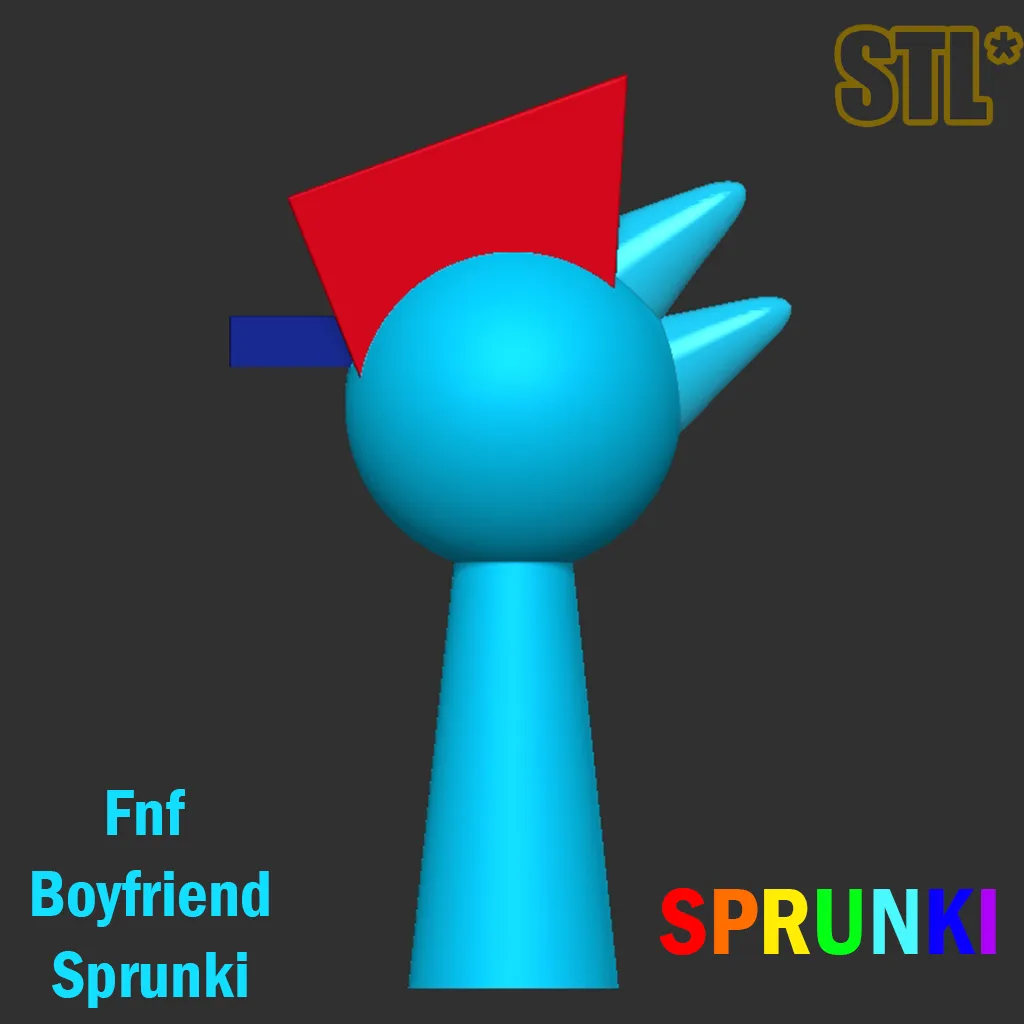 Sprunki Incredibox Fnf boyfriend sprunki STL 3D Character Fa
