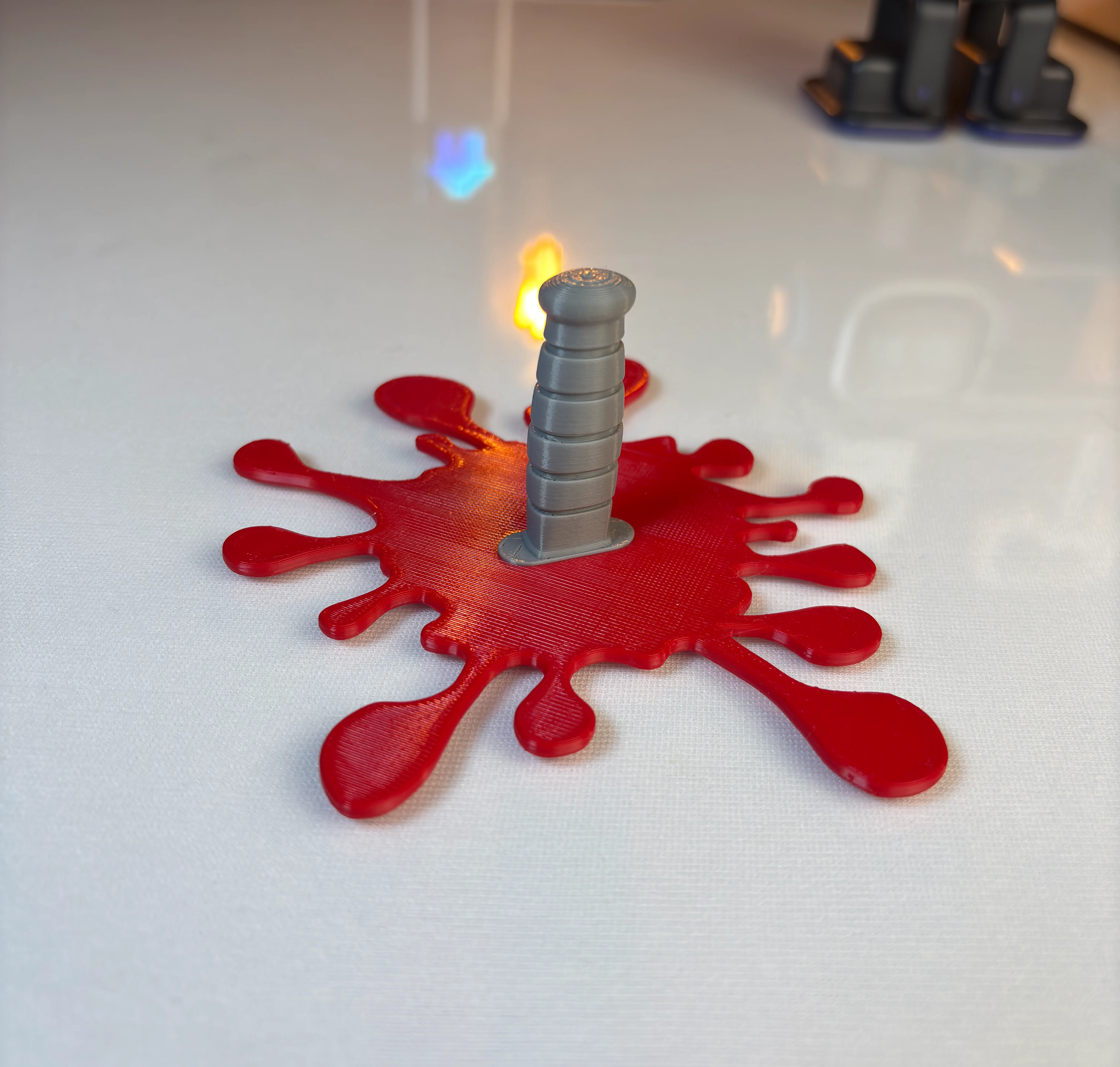 Halloween Coaster Set with Blood-Splatter Knife Stand🎃🕷️