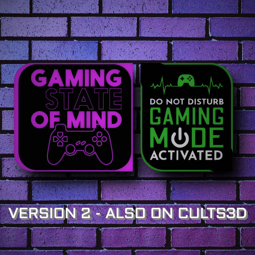 GAMING WALL ART VERSION 1 3D models download Creality Cloud