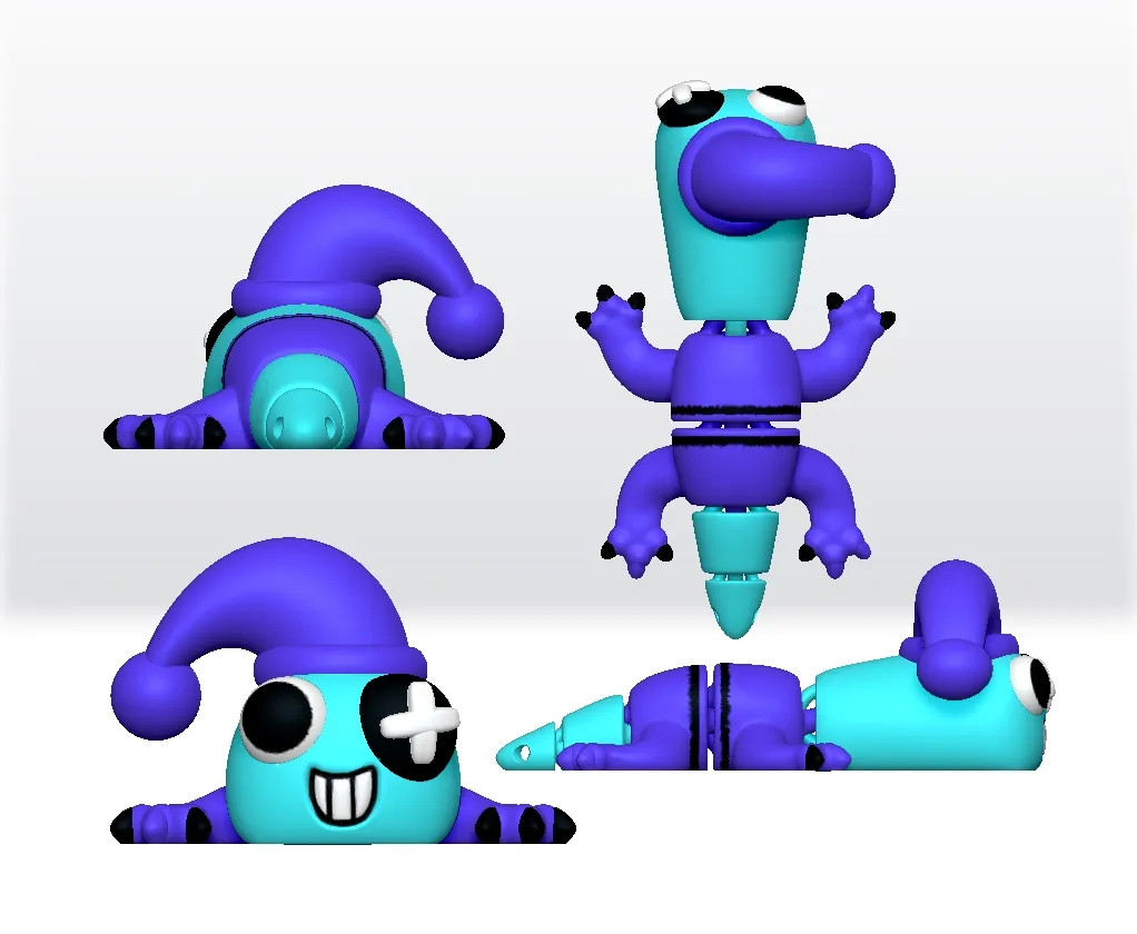 Dandys World Astro Flexi Articulated STL 3D Model Fanart