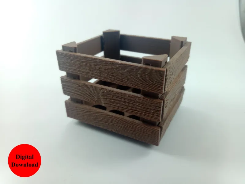 منظم بطاريات قابل للطباعة ثلاثية الأبعاد بنسيج خشبي (ملف STL)