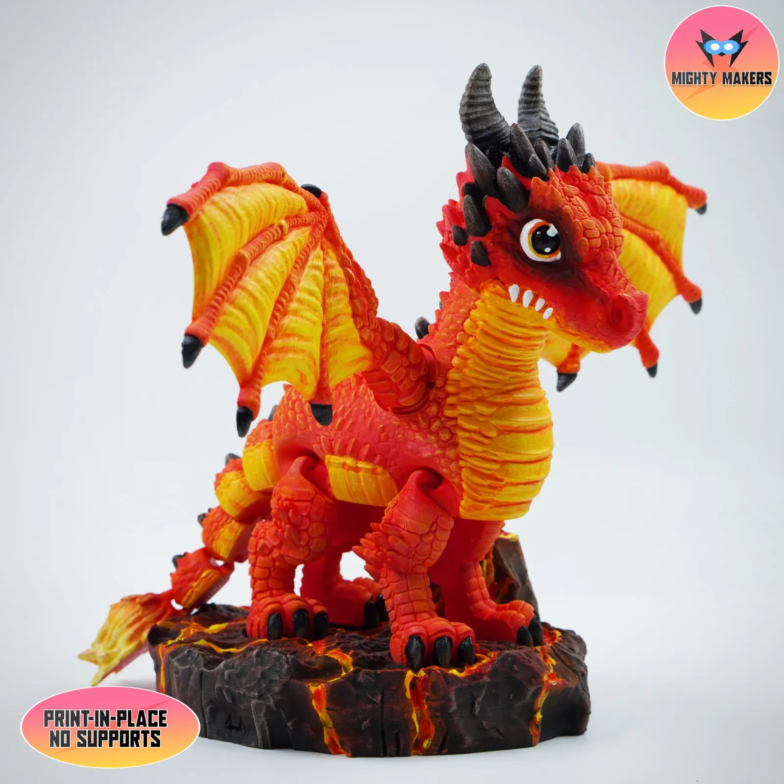 PRINT IN PLACE FLEXI FIRE DRAGON ARTICULATED