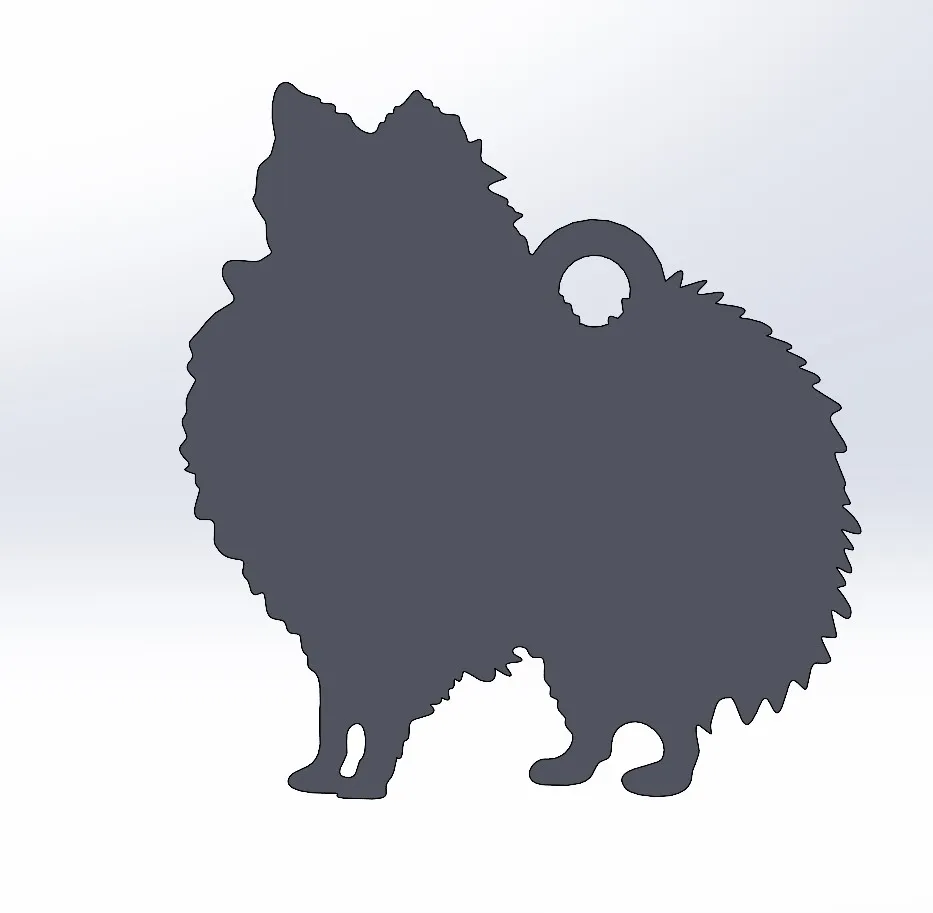 Pomeranian keychain