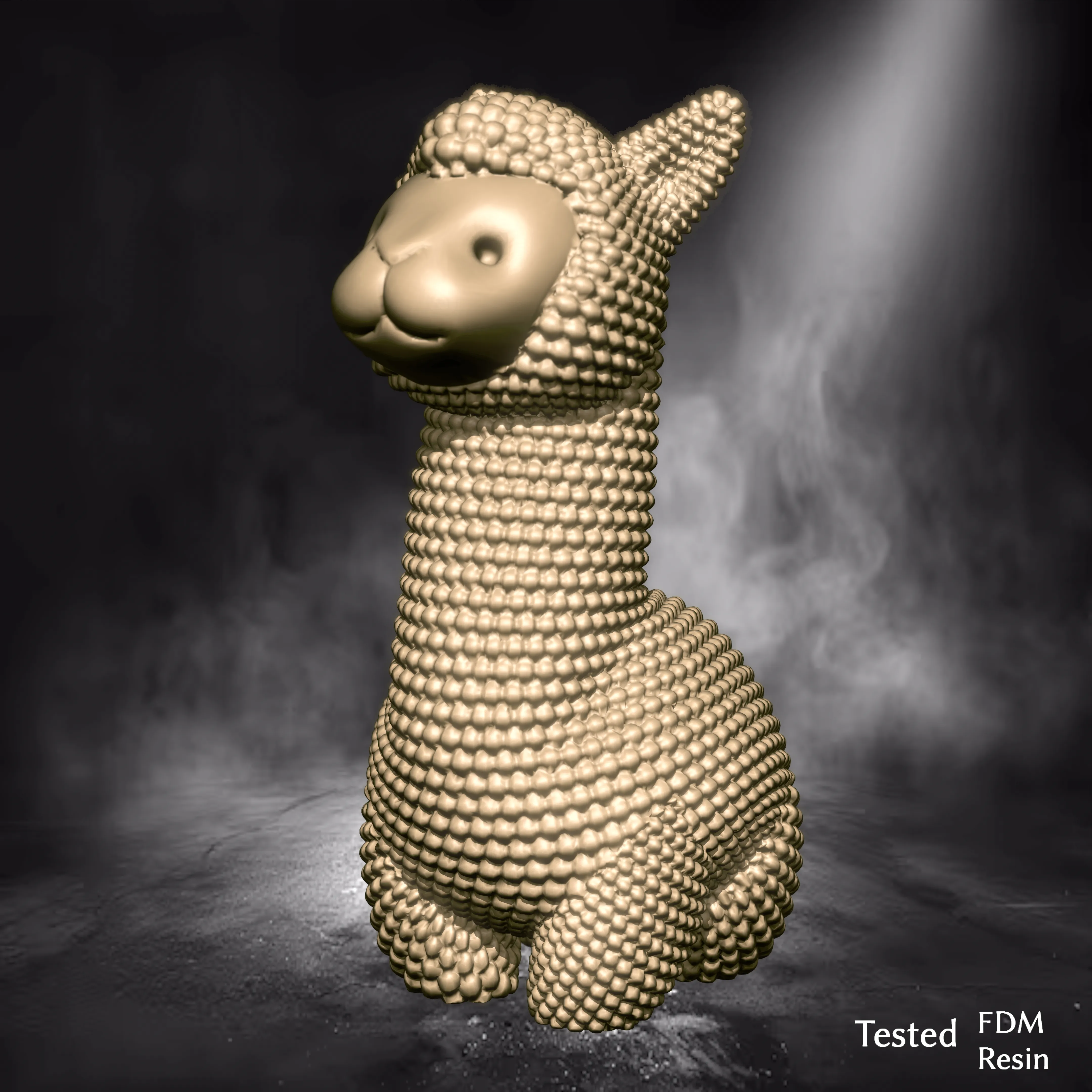 Knitted Cute Alpaca – Adorable Flexi Print 🦙💖