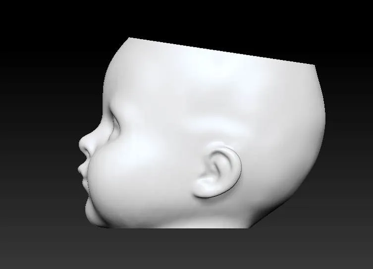 baby doll head planter pencil holder STL 3D printing