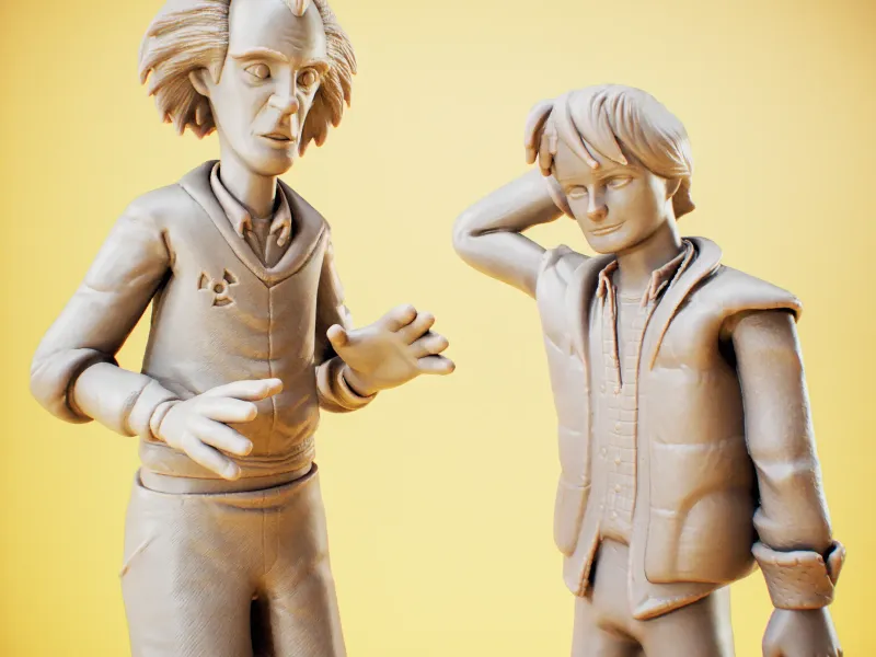 Back to the future Marty and Doc video game Fan Art