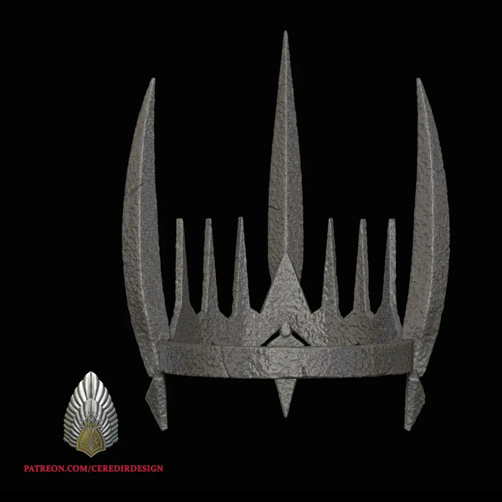 Sauron Helmet Rings of Power Crown 3D DIGITAL DOWNLOAD FILE