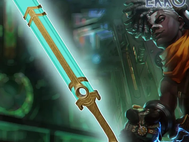 Ekko Cosplay Sword Arcane League of Legends
