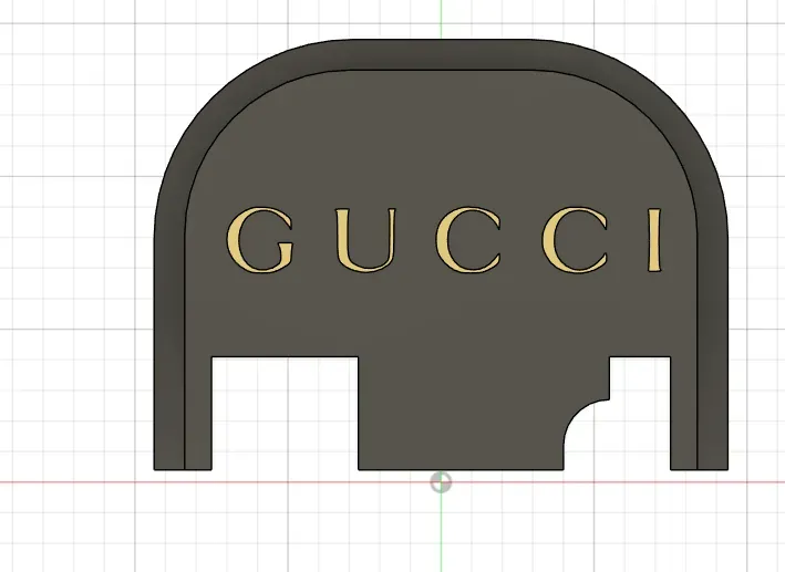 engraved gucci slide plate