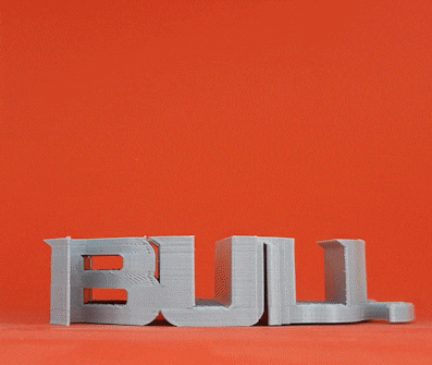 Text Flip - Bull 3d model