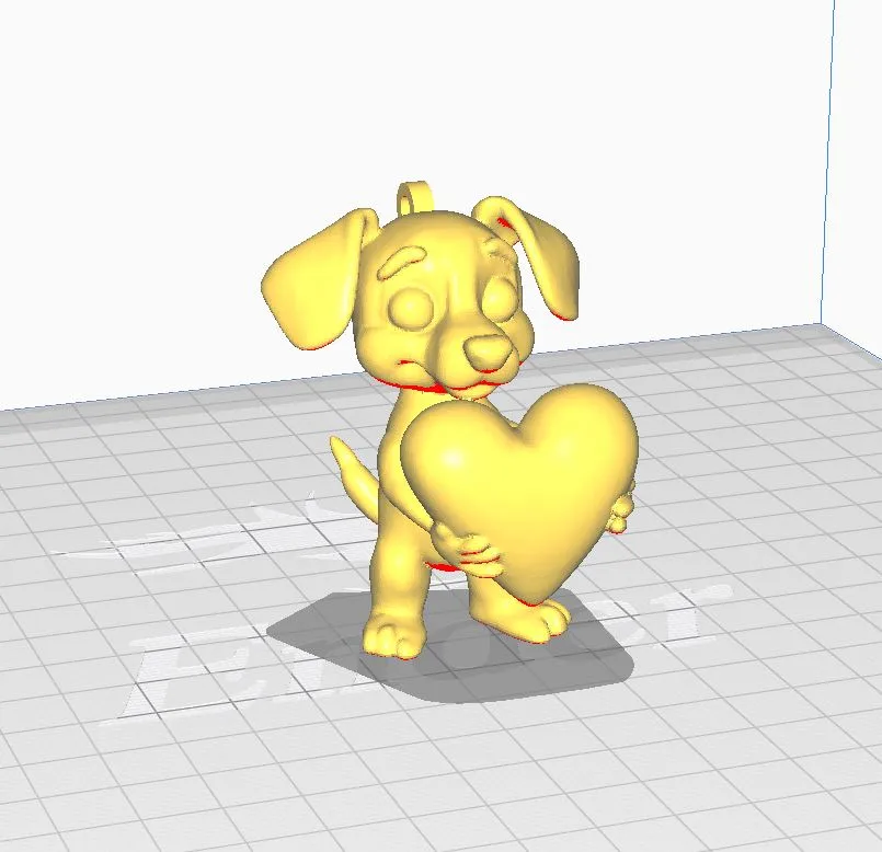 cute beagle valentine heart Keychain