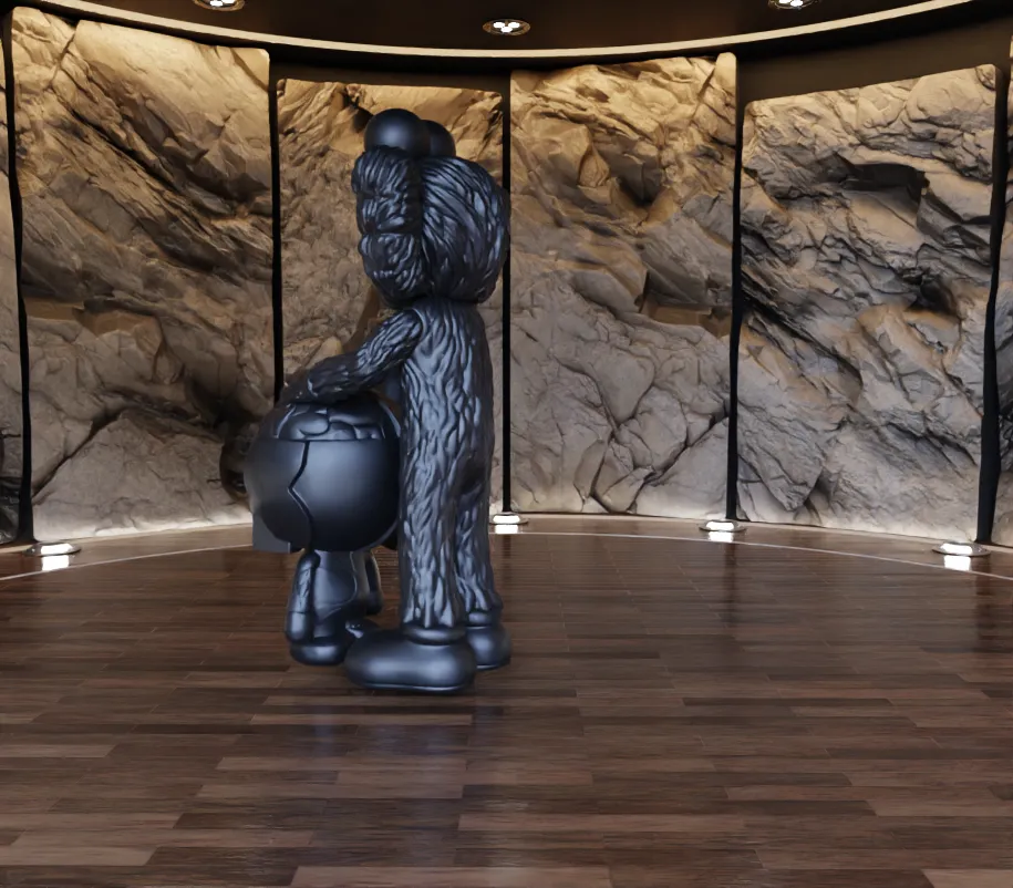 Kaws BFF x Bape Milo Fan Art Toy
