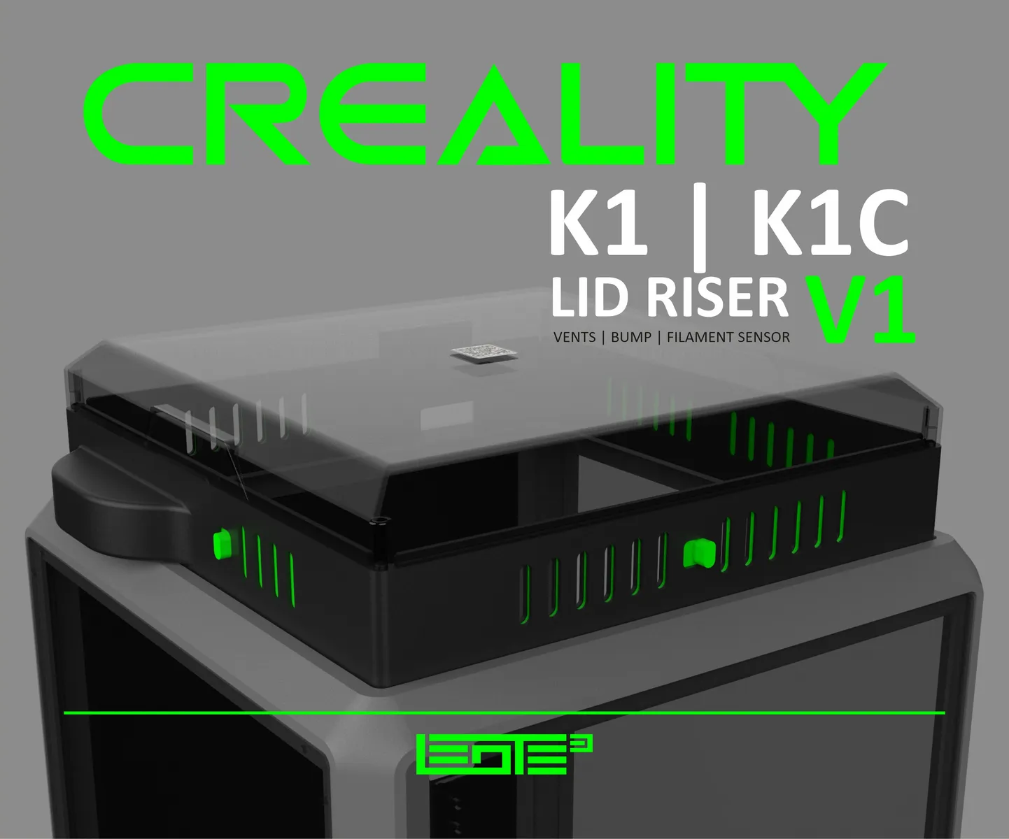 CREALITY K1+K1C LID RISER