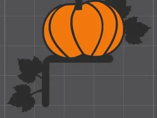 (Dual Color) Pumpkin for Top of Door Frame