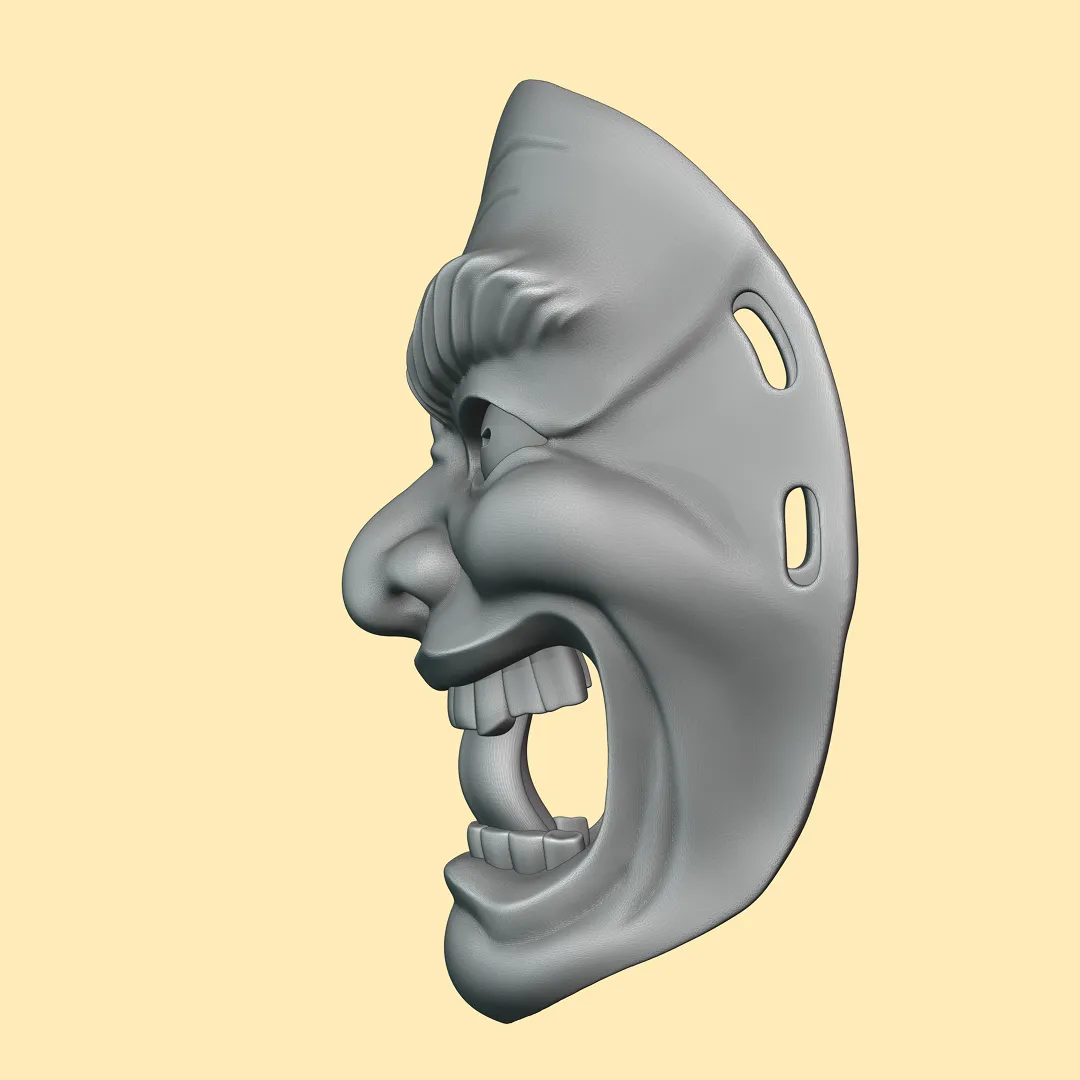 Clown Joker Oni Mask 3D print model