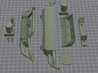 Smittybilt Bumpers for 3DSets RC Jeep Rancher (Wrangler)