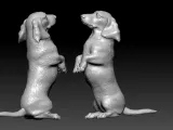Dachshund Dog standing statue - Dachshund model - 3D print-3