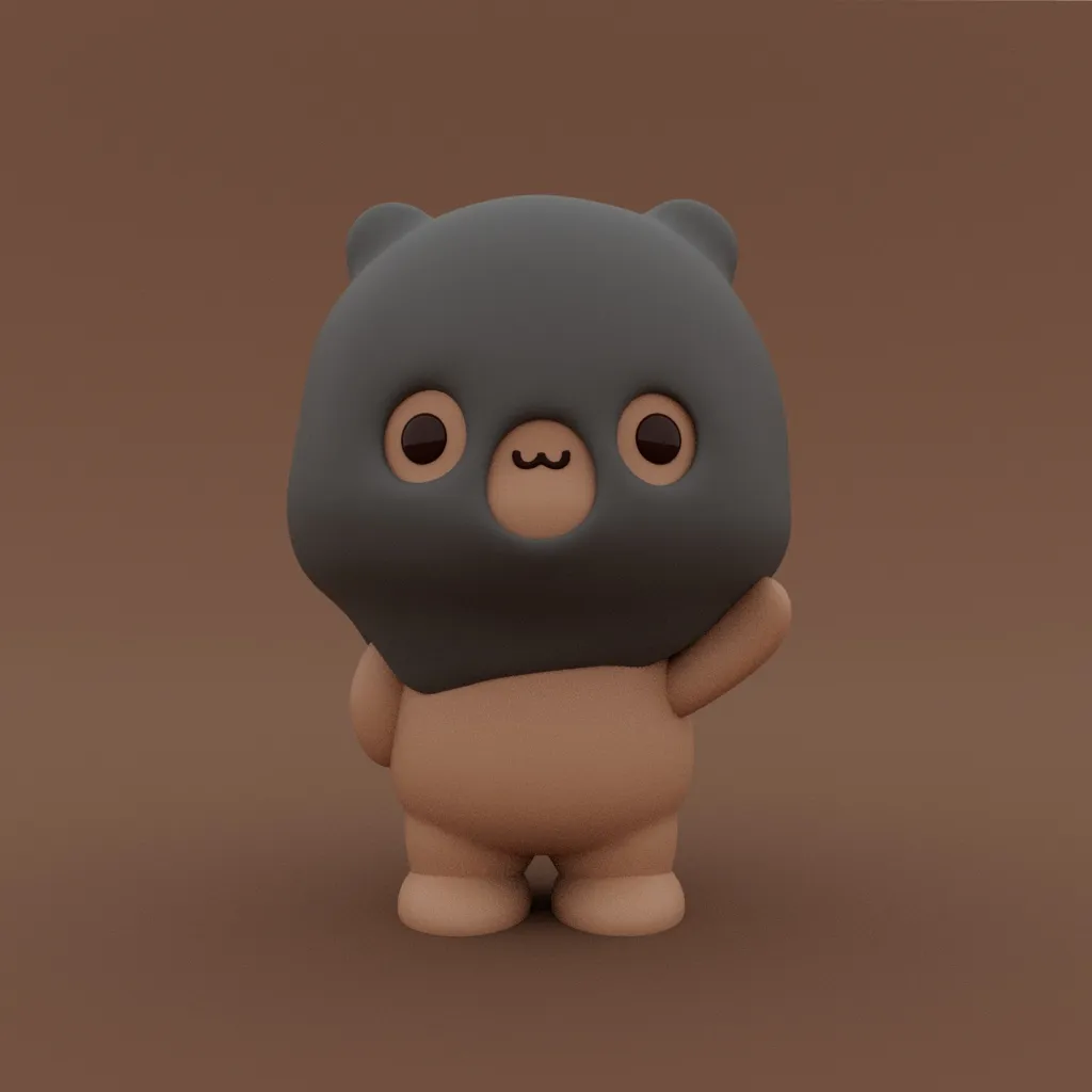 Oso Kawaii ( Máscara de ladrón )