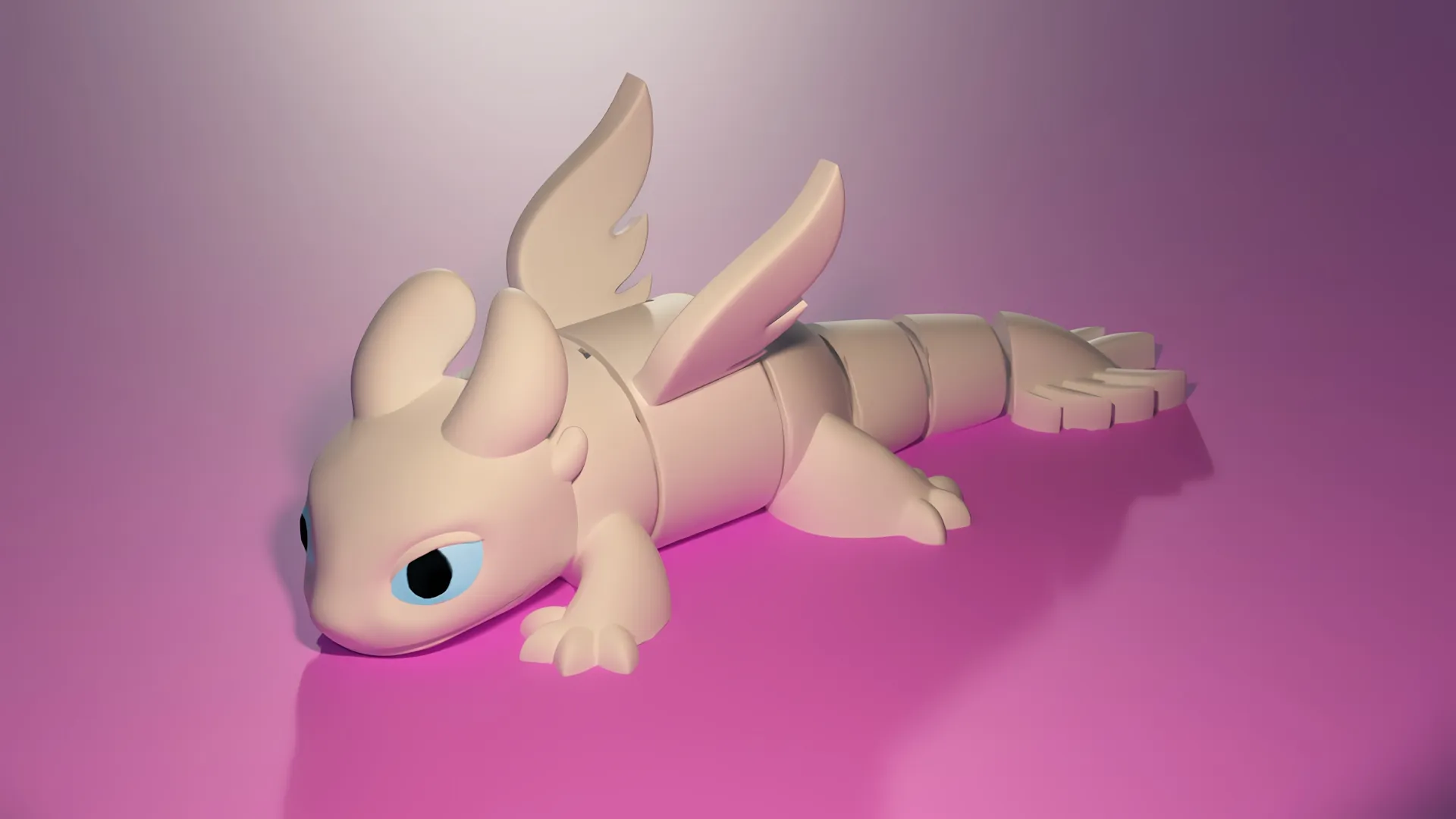 Articulated Dragon toothless Light Fury Cute Flexi