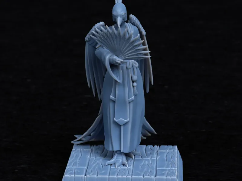 Shen-Kung - the Featherer (bird folk monk with fan weapon)
