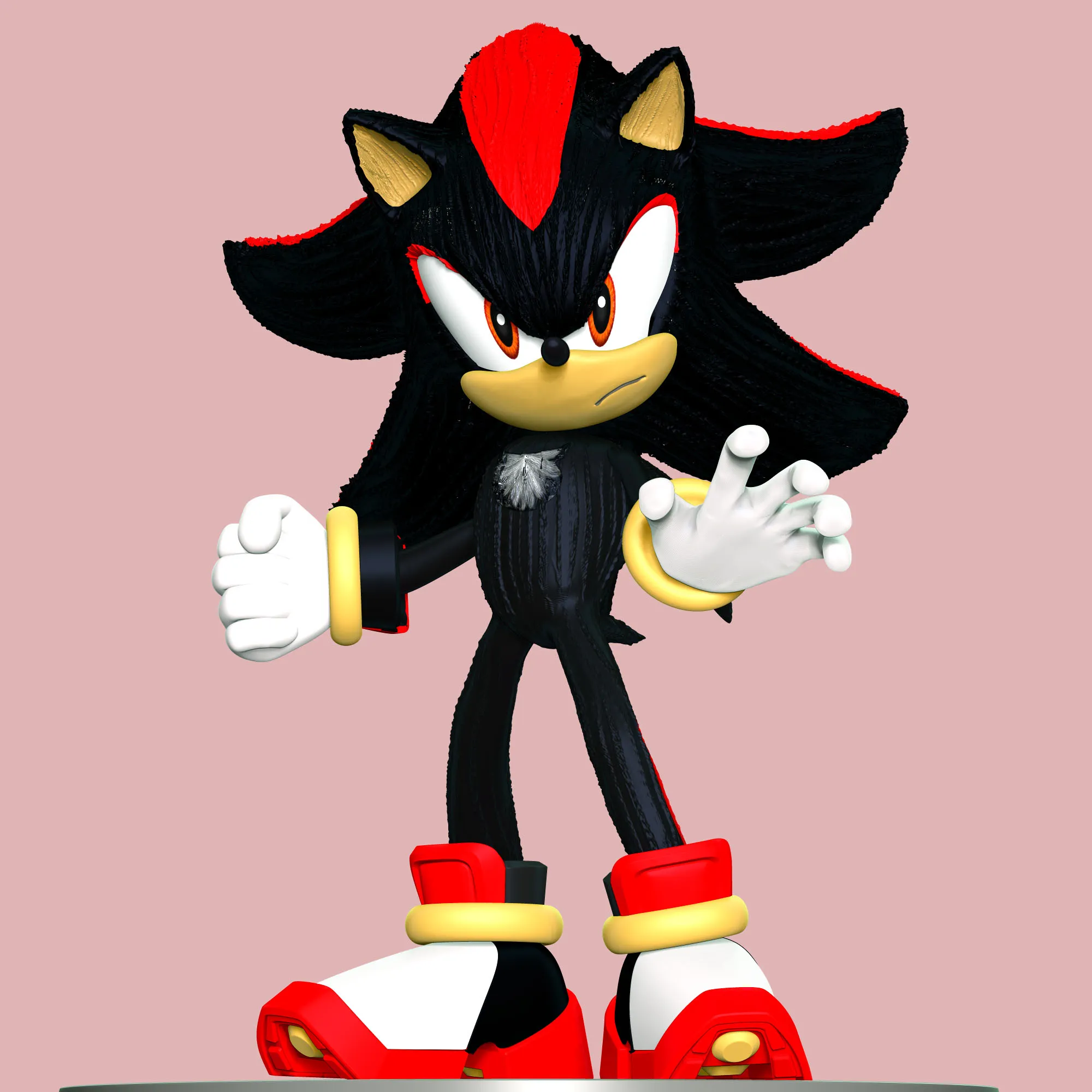 Characters & Creatures STL Download - Shadow The Hedgehog 3 Fan Artby ...