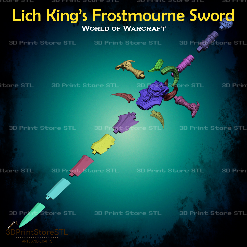 Lich King Frostmourne Cosplay World Of Warcraft - STL File | 3D models ...