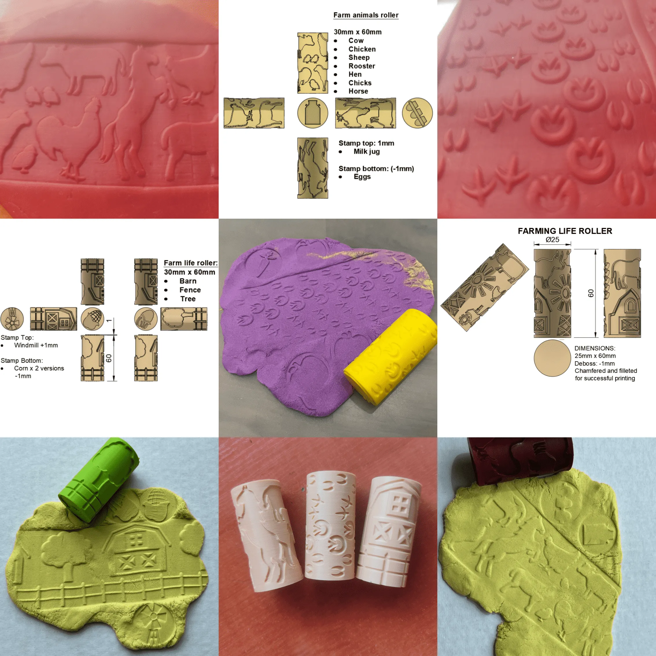 ROULEAUX DE LA FERME - 4 HISTOIRES - 6 VERSIONS - JEU SENSORIEL