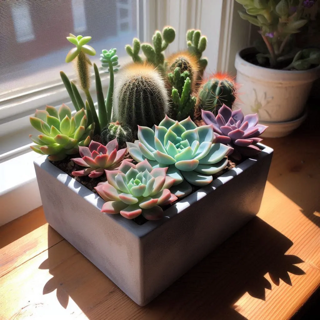 Quadratisches Design Minimalistische Sukkulenten Pflanzgefäß