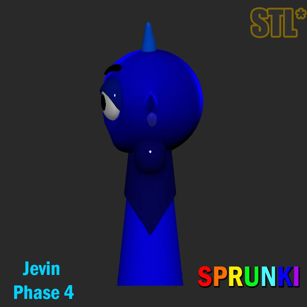 Sprunki Incredibox Jevin Phase 4 STL 3D Character Fanart