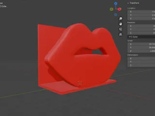 Kissing lips card holder