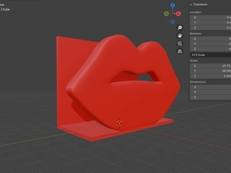 Kissing lips card holder