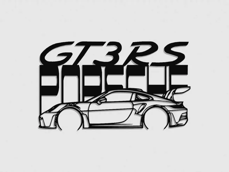 Porsche 911 (992) GT3 RS 2023  with text