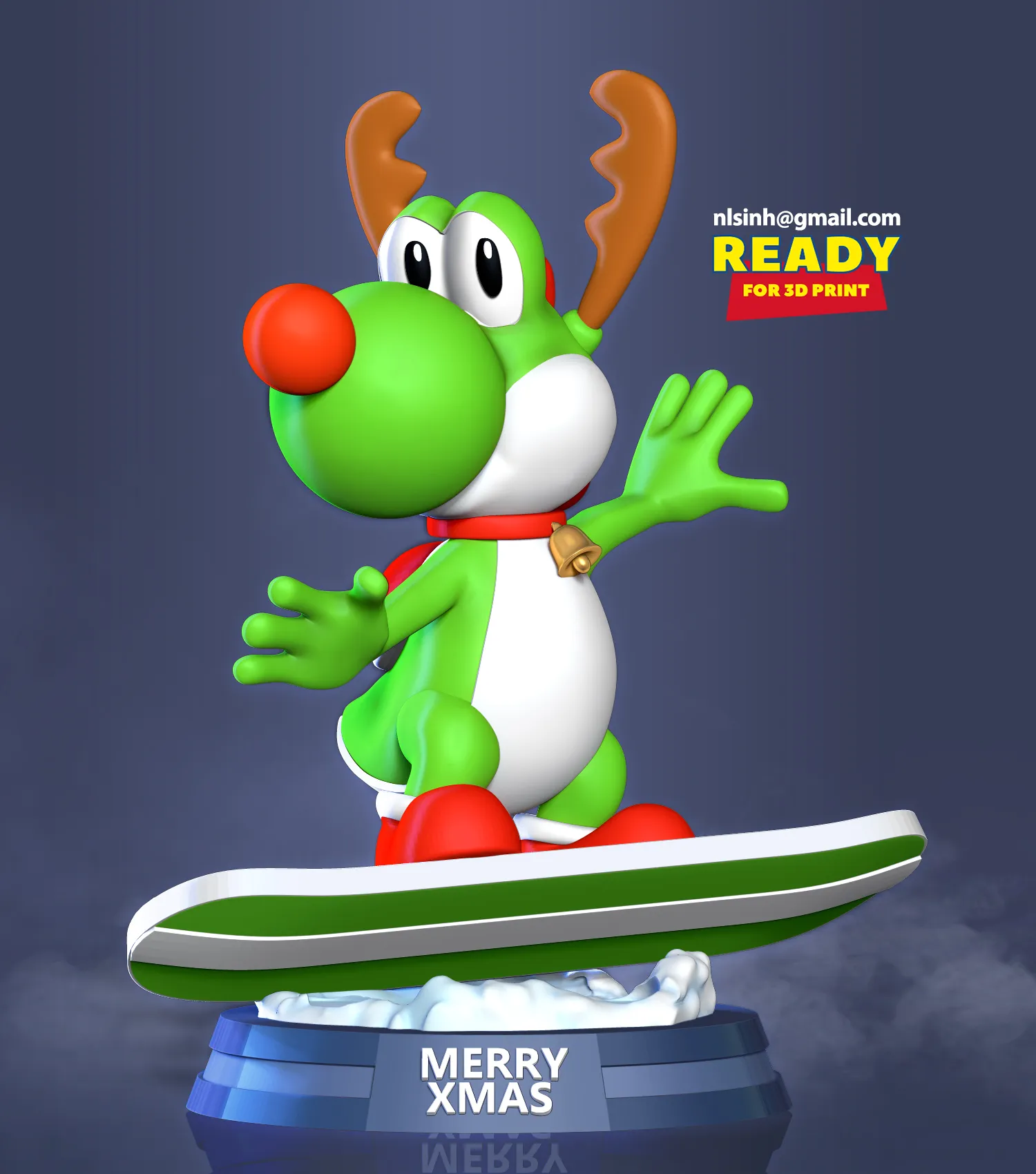 Yoshi with Christmas