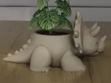 Cute Triceratops Dinosaur Planter 3D Print File-8