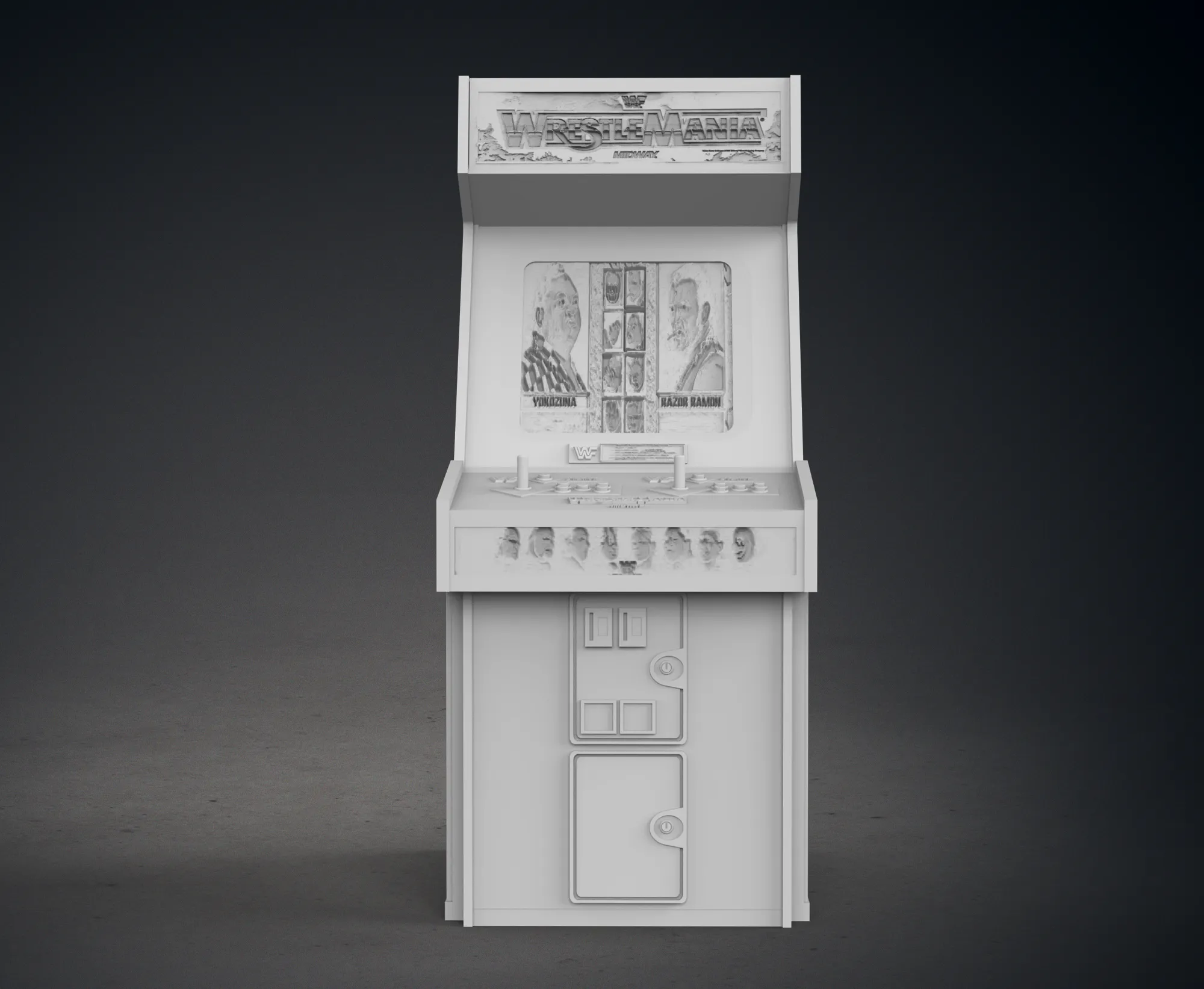 WWF - WrestleMania Arcade Cabinet with Lithophane