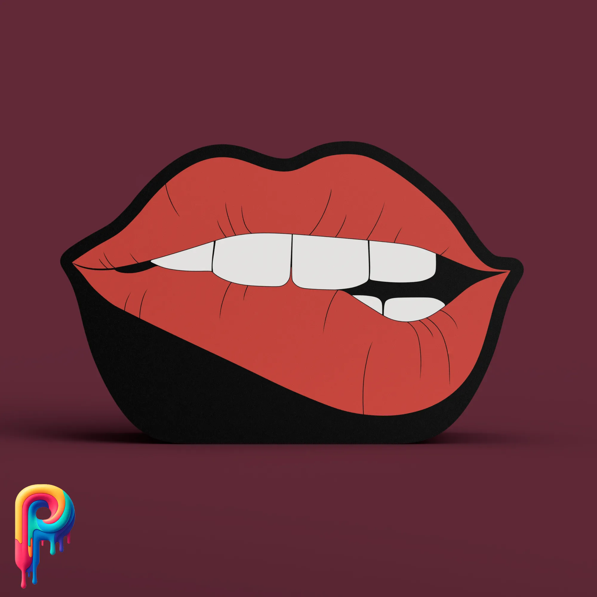 Lip Bite Lightbox by Polymeria