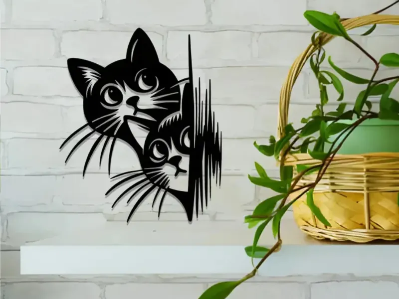 Twin Cats Wall Decor