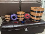 Whiskey Grape Stomping half-barrel planter-2