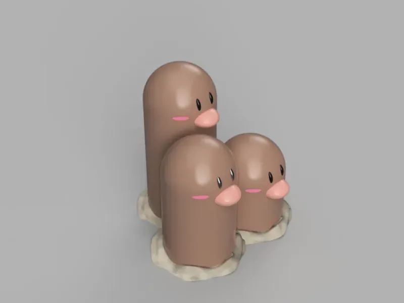 Pokemon 0051 Dugtrio Topfpflanze oder Becher