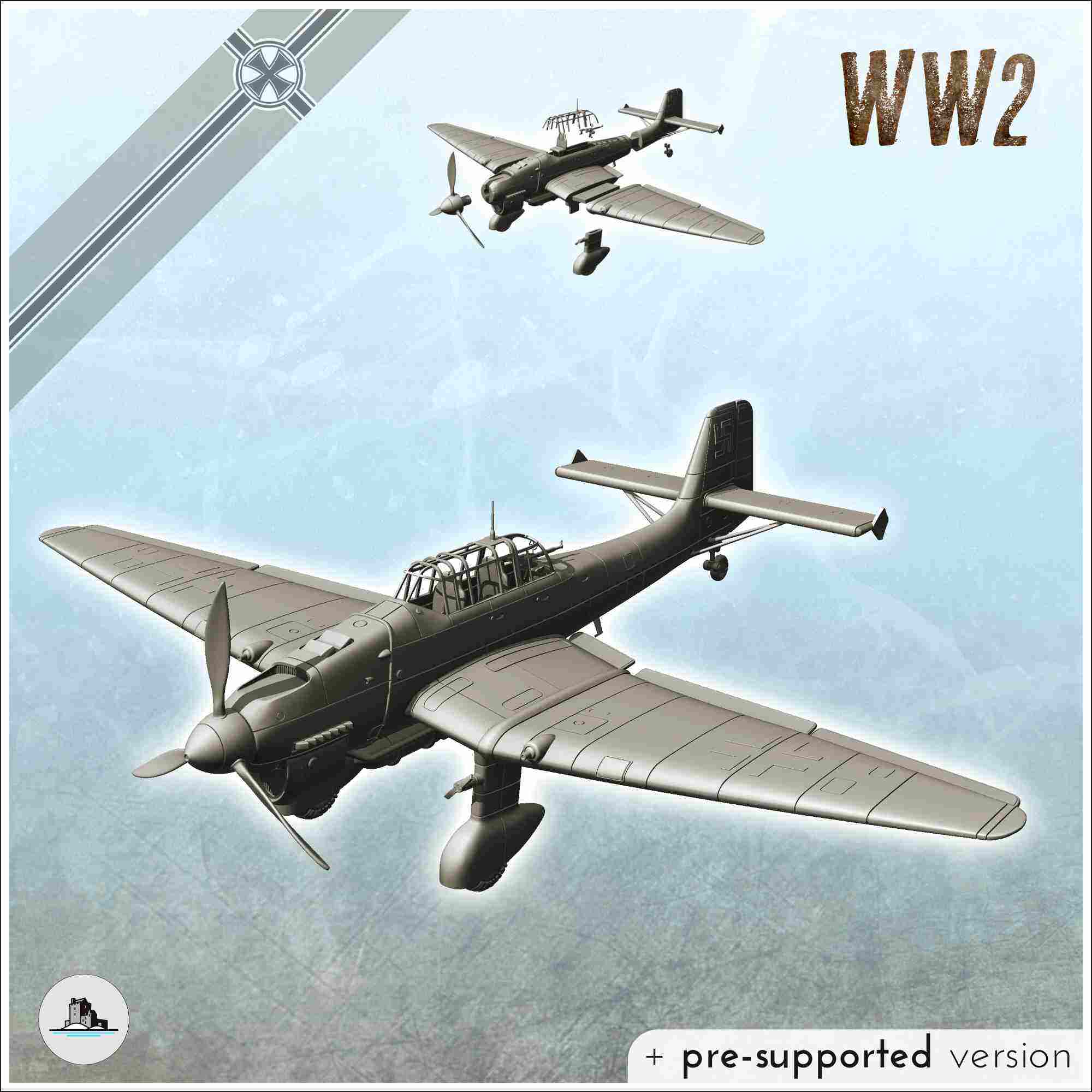 Junkers Ju 87 Stuka - WW2 Terrain plane aircraft diaroma