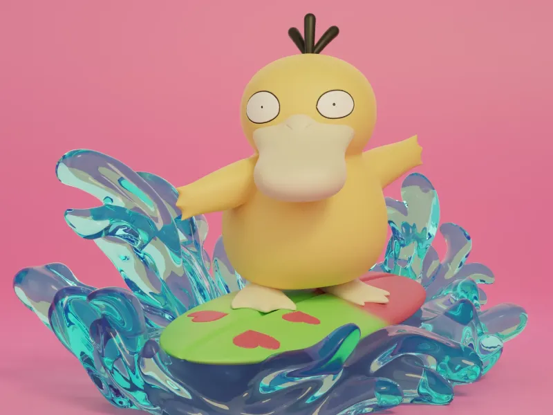 Pokemon - Surfing Psyduck