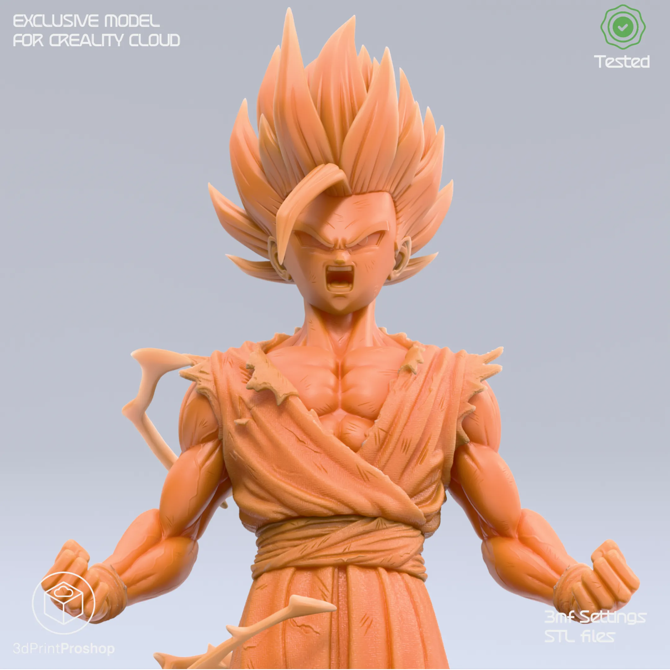 ⚡ Gohan SSJ 2 Dragon Ball Fan Art – 3D Printable Sculpture