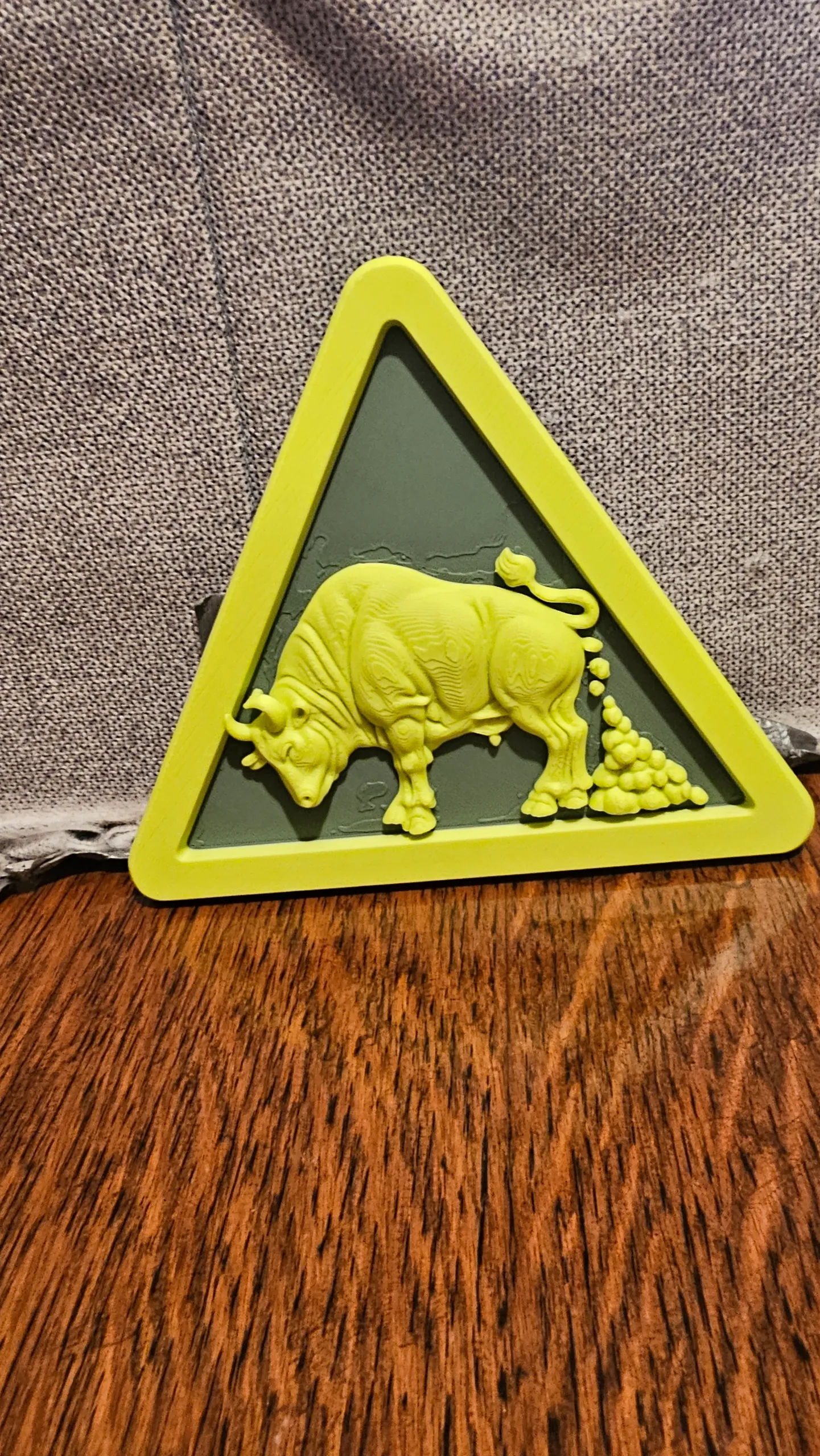 Bull shight Humorous sign