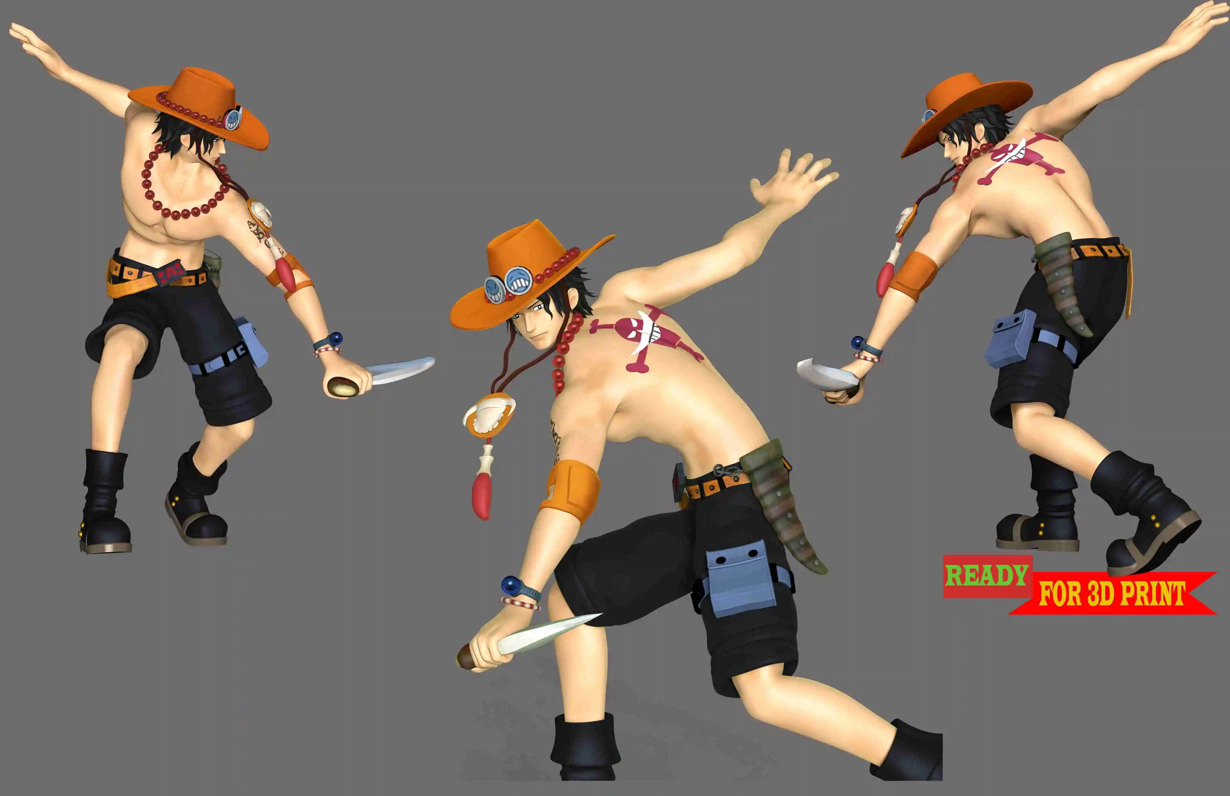 Portgas D. Ace 3D Hat!  Unity / Blender Ready : r/VRchat