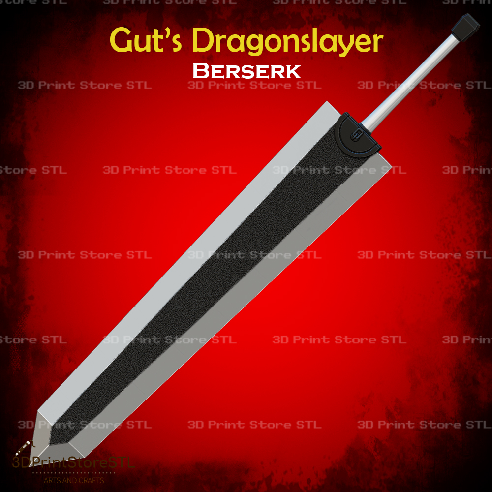 Guts Dragonslayer Sword Cosplay Berserk - STL File | 3D модели скачать |  Creality Cloud