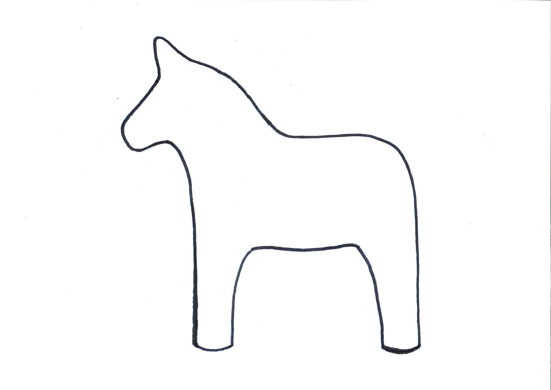 Dala horse - cookie cutter