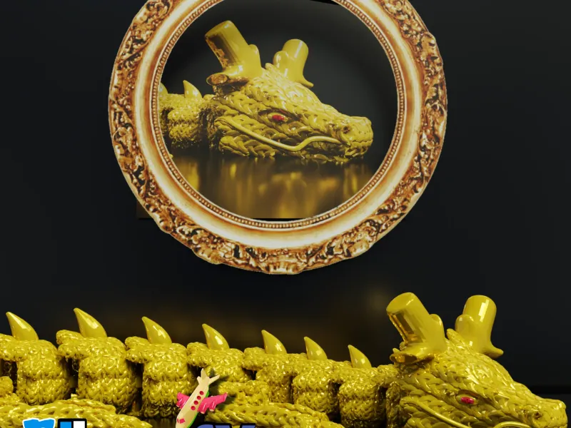 knitted Flexi dragon