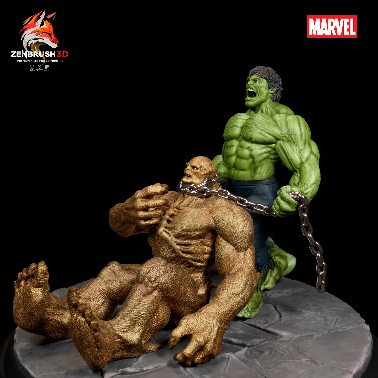 EL INCREÍBLE HULK VS ABOMINACIÓN - DIORAMA IMPRESIÓN 3D