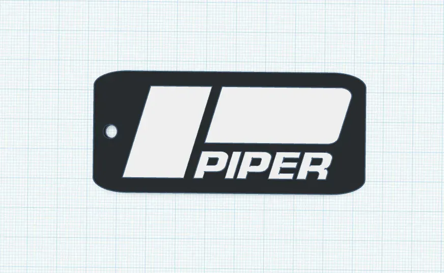 Piper logo key chain